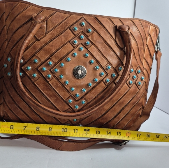 Kompanero Leather Bag Crossbody Sling Purse Large Western Wear - Picture 9 of 16